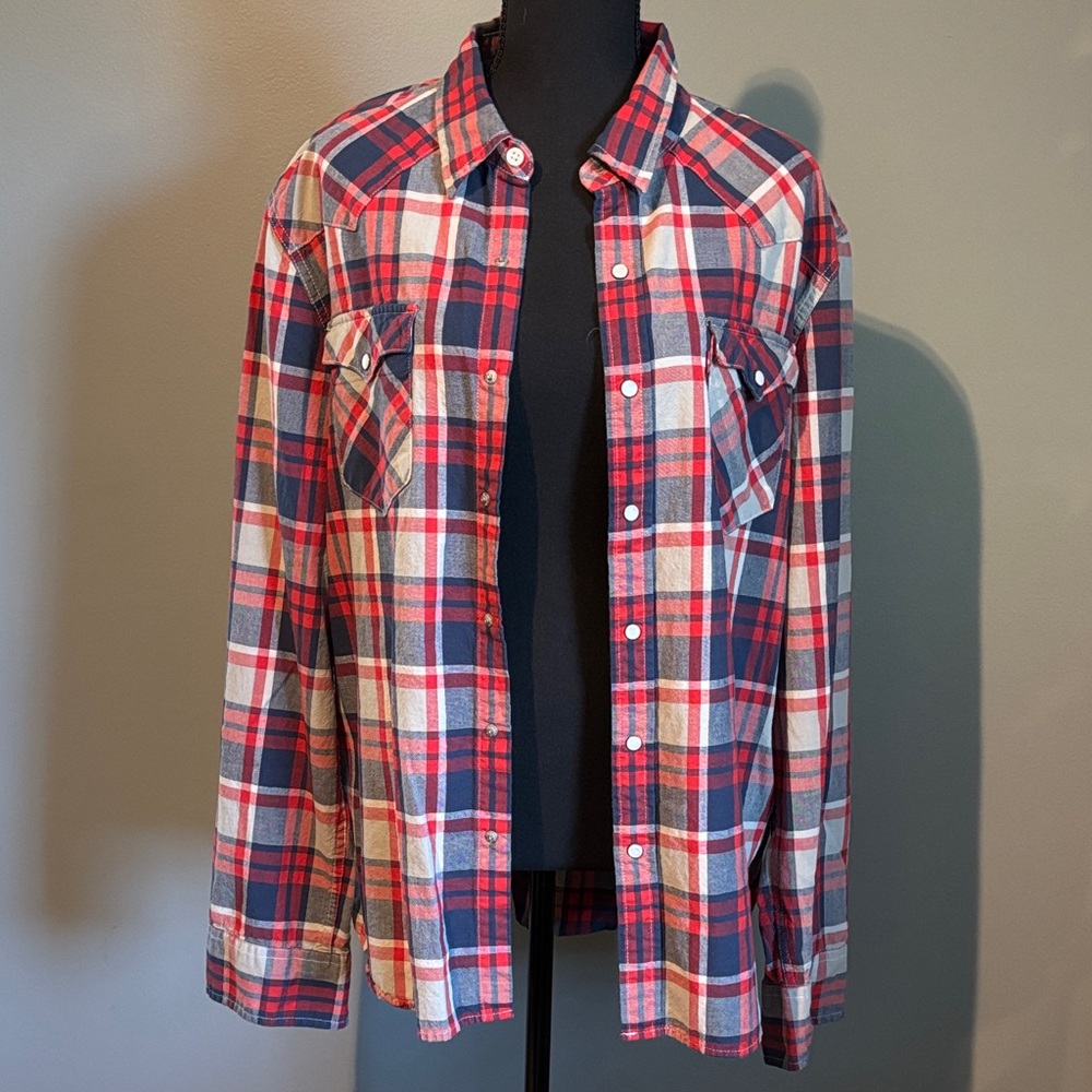 Levi's Red and White Checkered Shirt